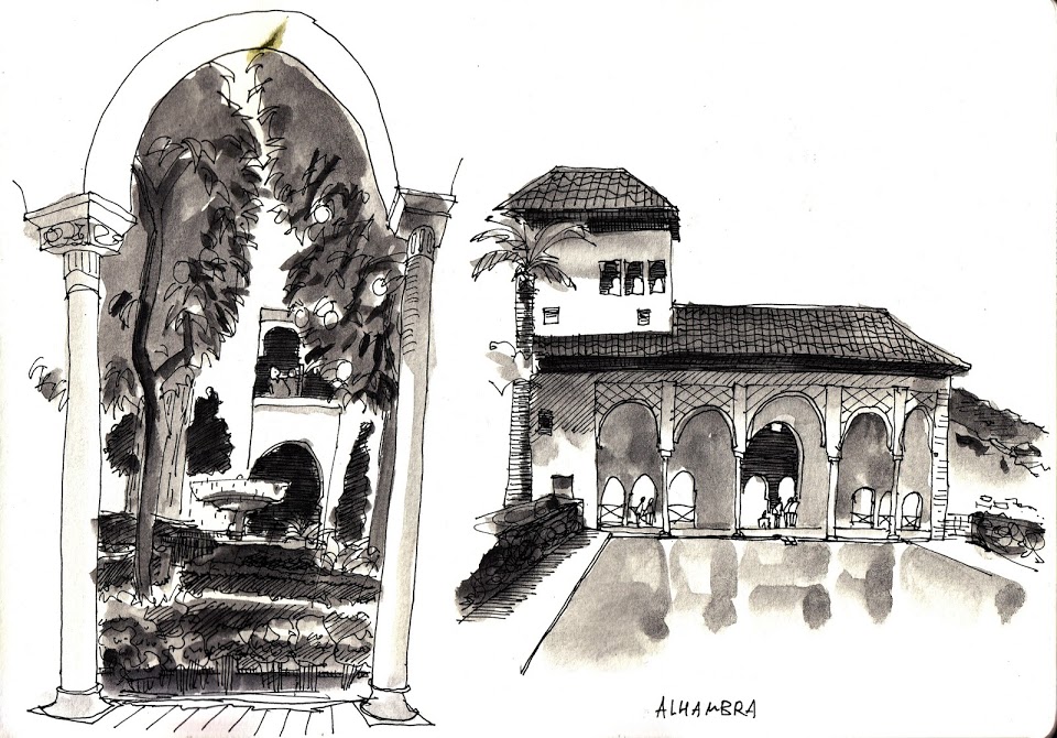 960x670 Sketches From My Spain Sketching Trip Parka Blogs - Alhambra Sketch