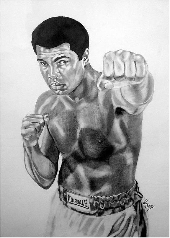 576x806 Muhammad Ali Drawing By Van Beard - Ali Sketch