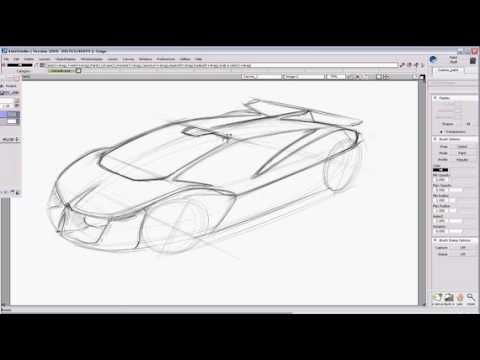480x360 Car Design Sketch Tutorial For A Supercar Using Autodesk Alias - Alias Sketch