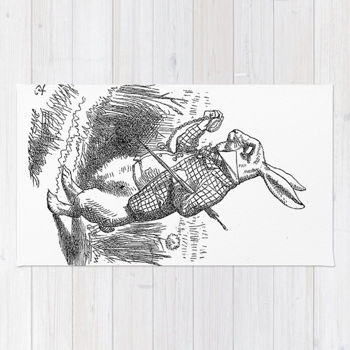 700x700 Vintage Alice In Wonderland The White Rabbit Emo Goth Antique Book - Alice And Wonderland Sketches