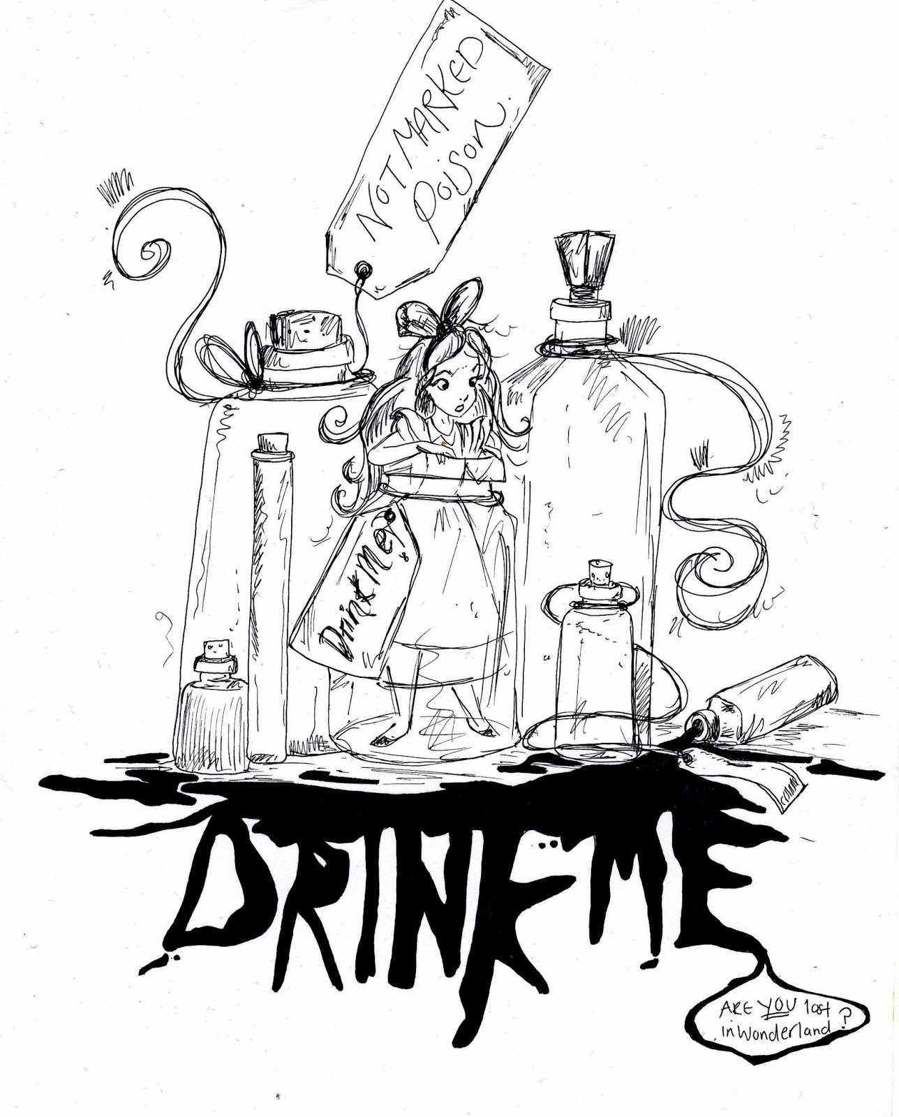 1288x1600 Alice In Wonderland Sketches Hollierobertsillustrations - Alice In Wonderland Sketches