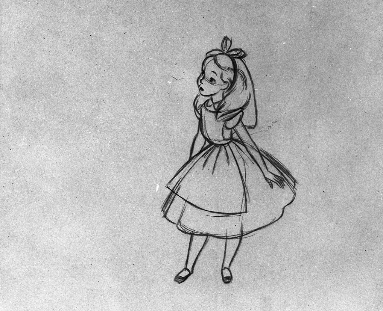 1280x1038 Alice In Wonderland Tumblr Drawing - Alice Sketch