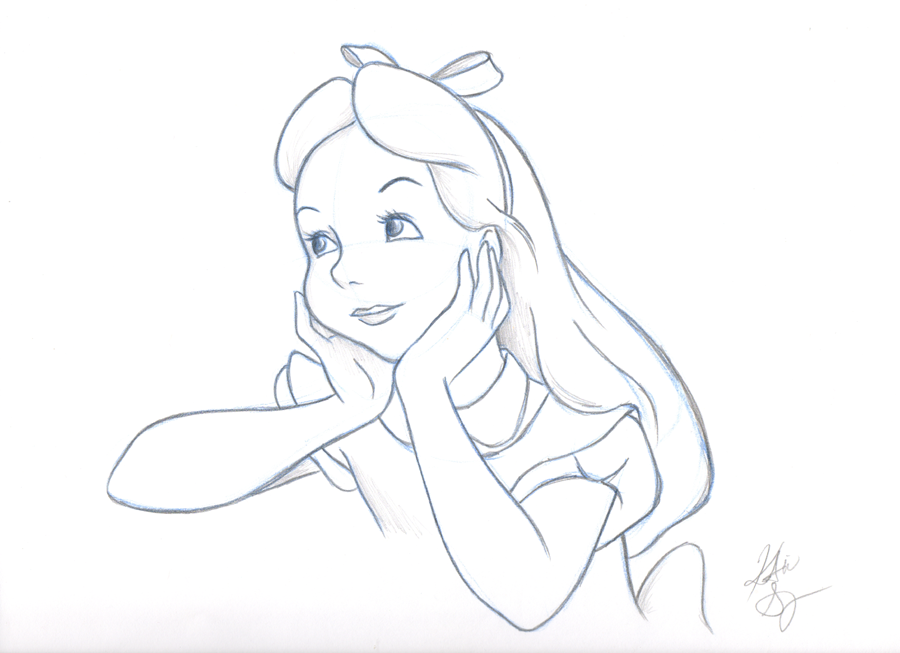 900x653 Alice Sketch By Snow White Kt - Alice Sketch