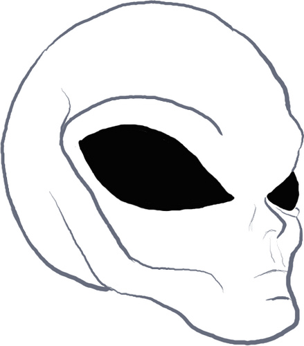 Alien Head Sketch at PaintingValley.com | Explore collection of Alien ...