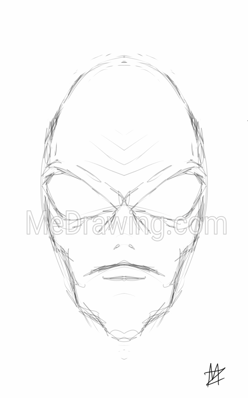 Alien Head Sketch at PaintingValley.com | Explore collection of Alien ...