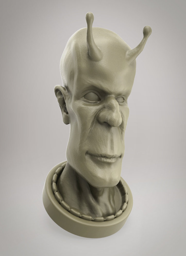 722x993 Matt Flesher - Alien Head Sketch