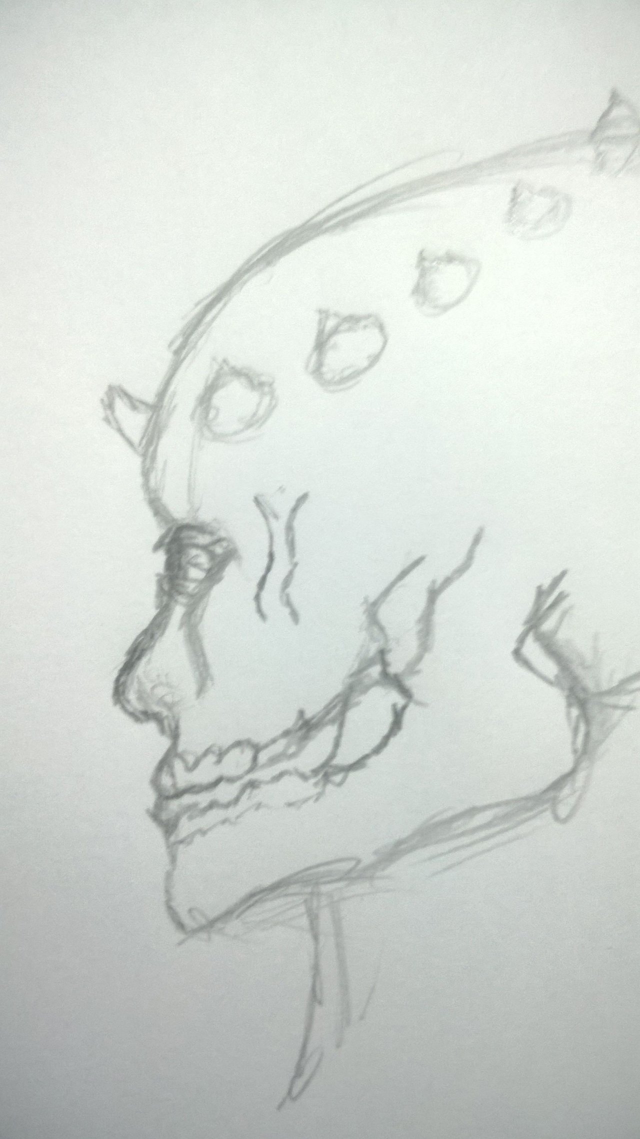 1280x2276 Alien Head Sketch By Arbmos - Alien Head Sketch