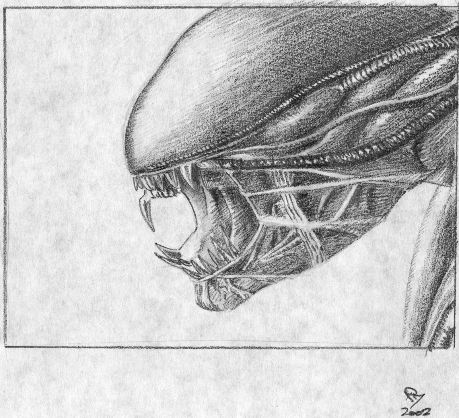 1600x1460 Alien Sketch By Robby Robert - Alien Sketch