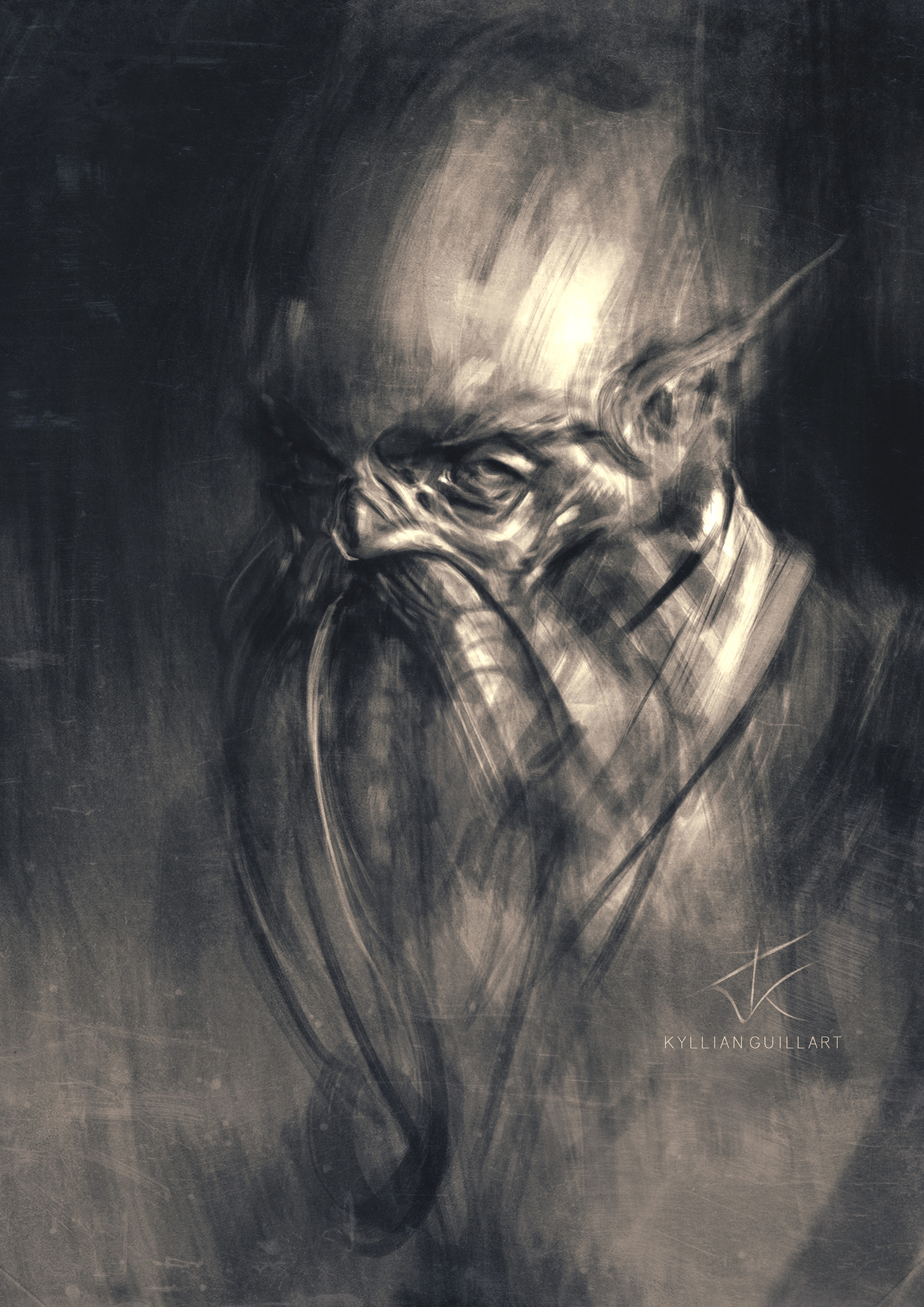 1920x2716 Kyllian Guillart - Alien Sketch