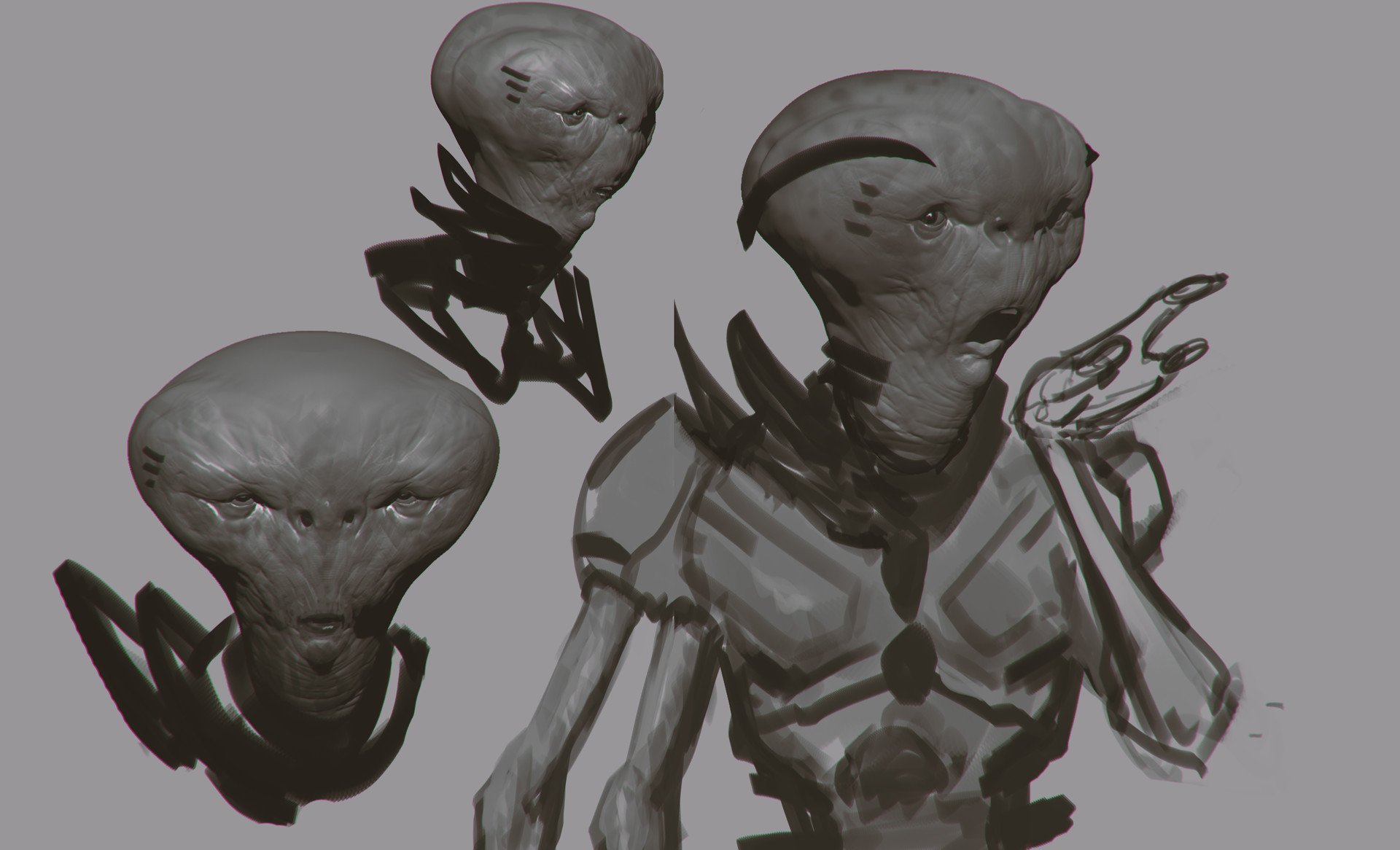 1920x1166 Luis Carrasco - Alien Sketch