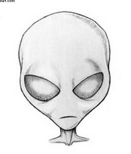 264x311 Sketch Of Alien Face - Alien Sketch