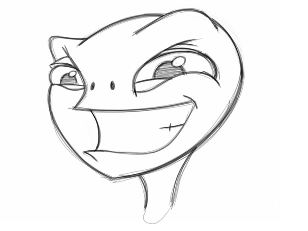 1024x768 Alien Sketch Jiovanie - Alien Sketch