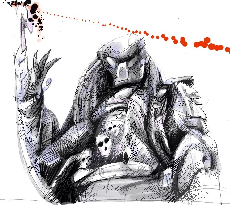 745x666 Sketchbook Aliens Vs Predator - Alien Vs Predator Sketch