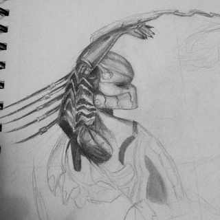 320x320 Alienvspredator Drawings On Paigeeworld. Pictures Of - Alien Vs Predator Sketch