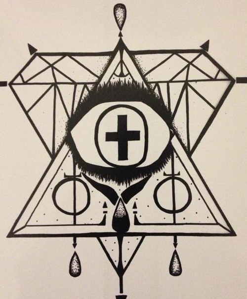 500x606 Final Product Of My All Seeing Eye Tattoo Idea. - All Seeing Eye Sketch