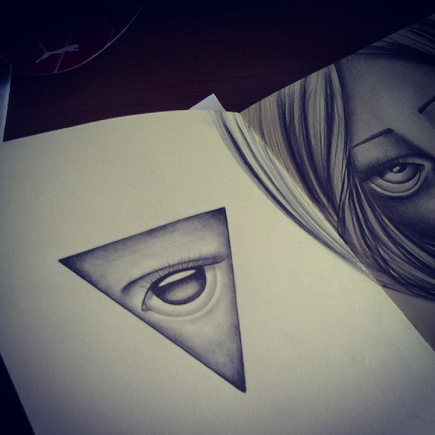 612x612 The All Seeing Eye Sketch Doodle Shue Cane - All Seeing Eye Sketch