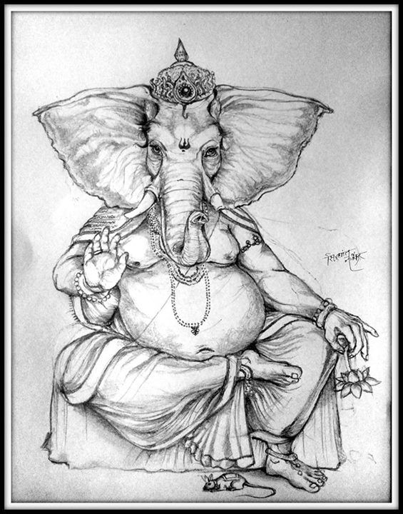 565x720 Lord Ganesha Realistic Sketch Which I Tried To Make . Hope You All - All Sketches