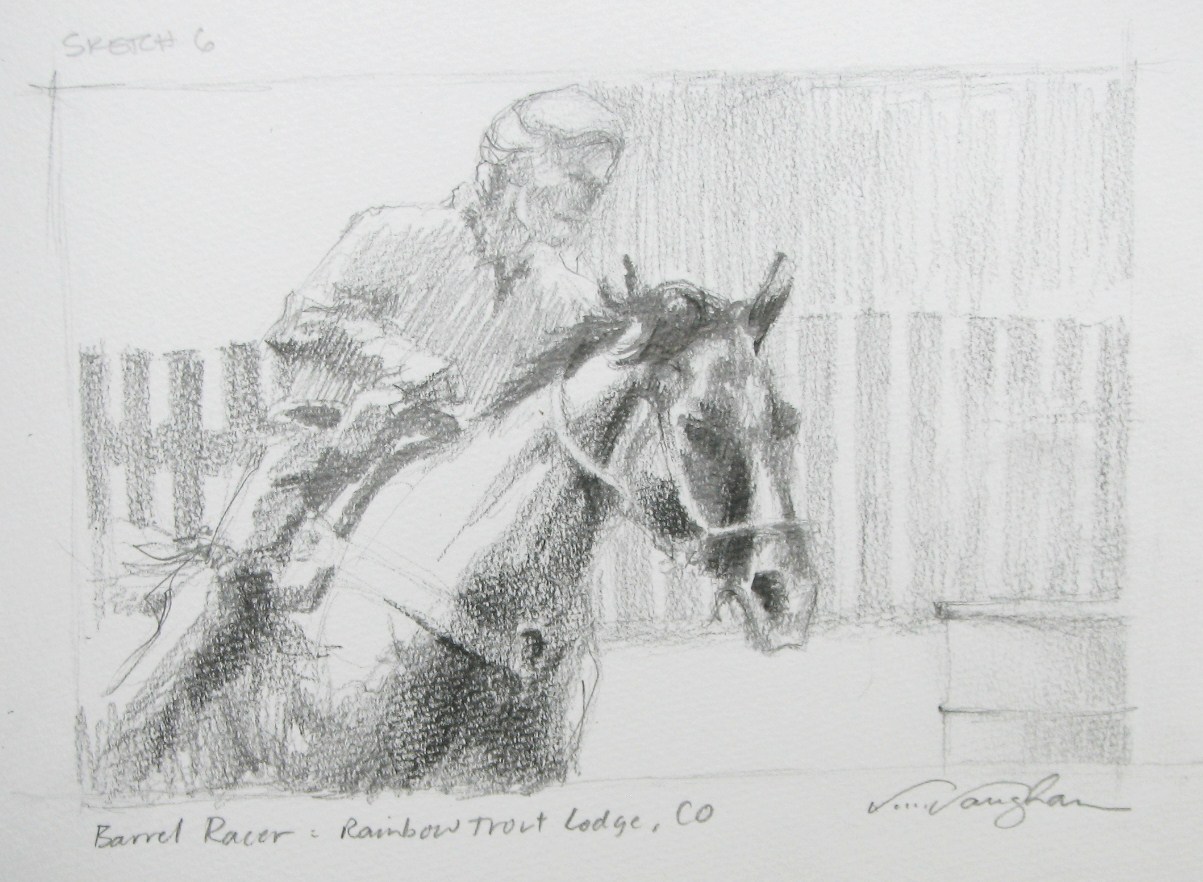 1203x882 V....vaughan Arts Sketch 6 Barrel Racer - All Sketches