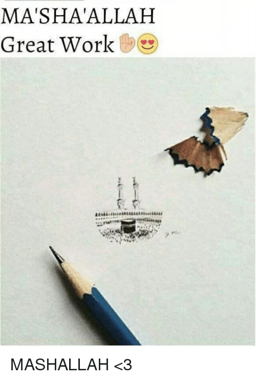 500x743 Masha Allah Great Work Mashallah Lt3 Meme On - Allah Sketch