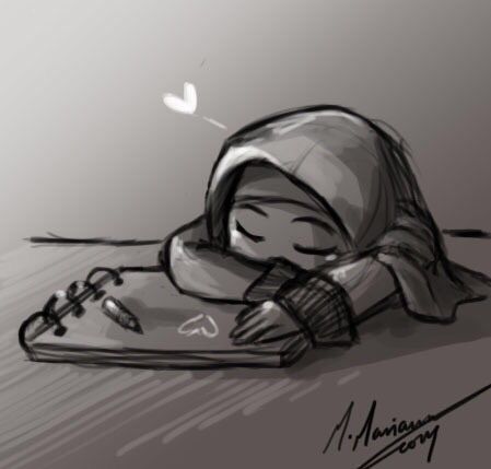 449x429 Allah, Arabic, Art, Blackandwhite, Boy, Colorful, Cute, Drawing - Allah Sketch