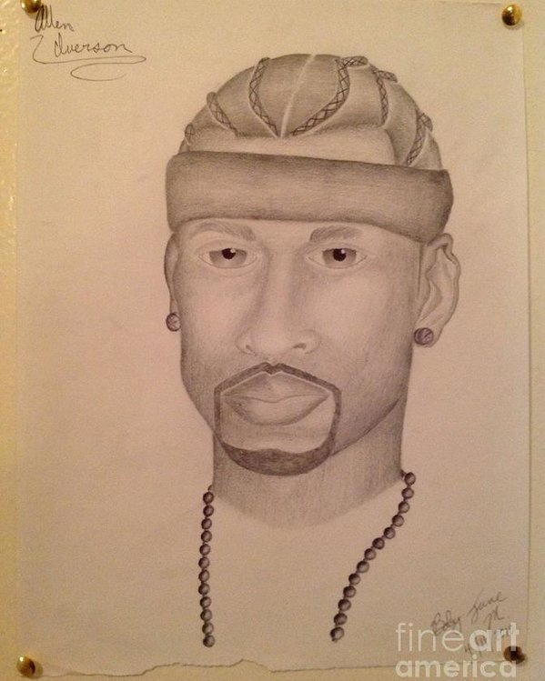 599x749 Allen Iverson Poster By Young Choice - Allen Iverson Sketch