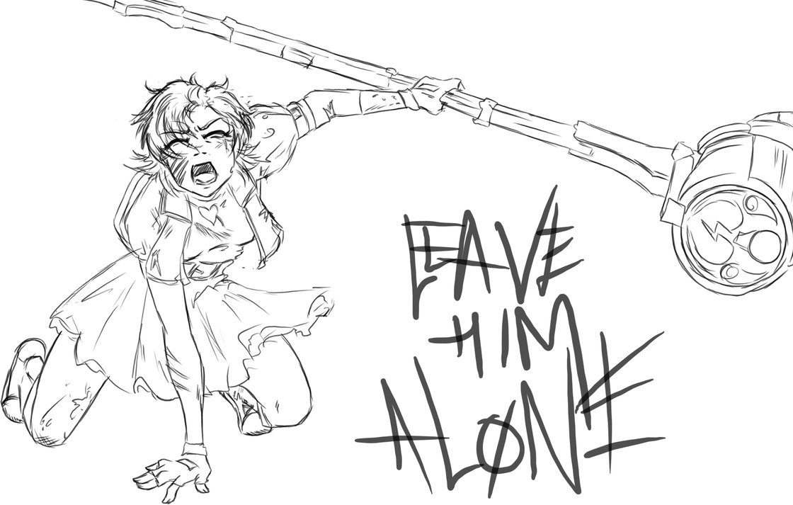 1120x713 Leave Him Alone - Alone Sketch