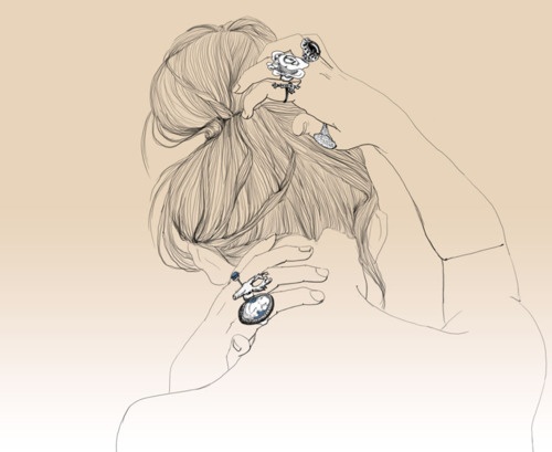 500x409 Alone, Drawing, Drawing Girl, Drawn Girl - Alone Sketch