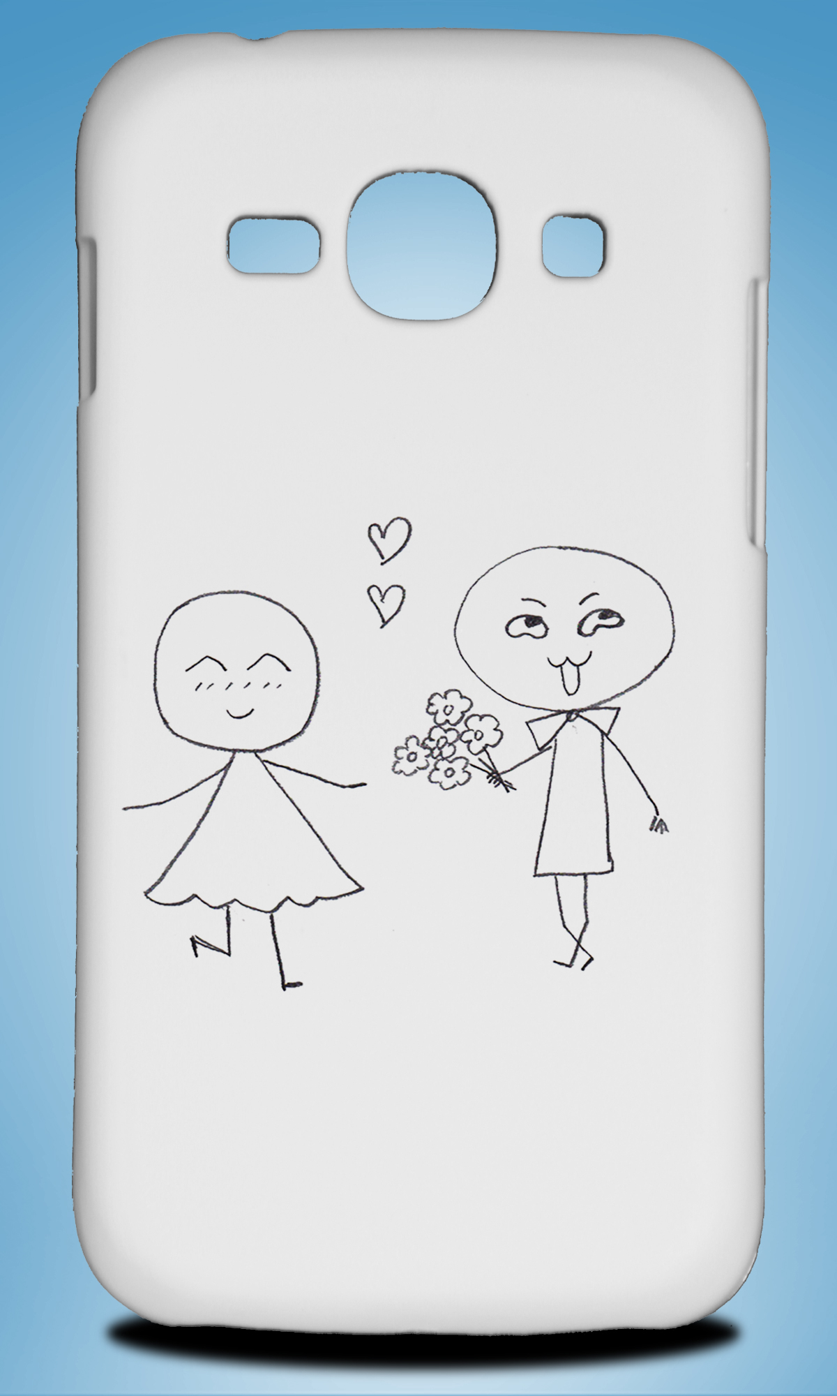 1200x2000 Romantic Couple Sketch Hard Case For Samsung Galaxy Ace 34alpha - Alpha Sketch