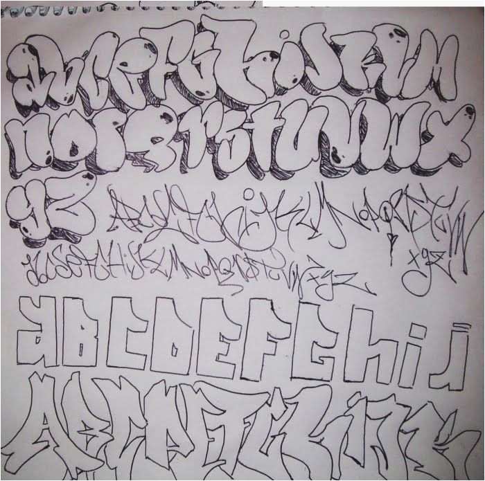 700x695 Graffiti Letter Example Sketch Graffiti Alphabet 1 700 695 Photo - Alphabet Sketch