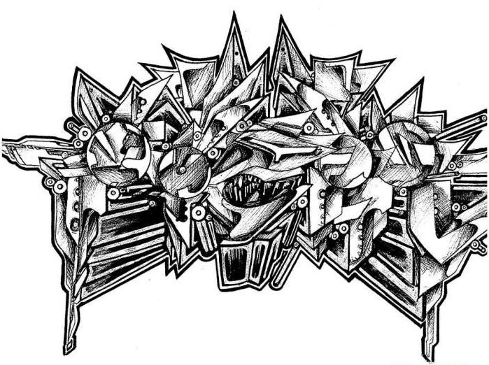 699x522 The Graffiti Design - Alphabet Sketch
