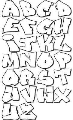 243x400 Graffiti Art Pictures Wavy Graffiti Alphabet In Sketch Letters - Alphabet Sketch