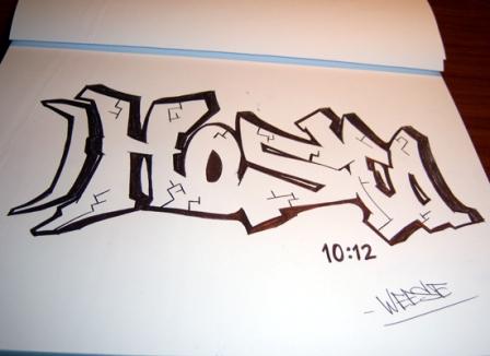 448x326 Grafity Draw Sketch Graffiti Alphabet Design On Paper - Alphabet Sketch