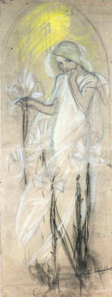 373x989 Alphonse Mucha Sketches - Alphonse Mucha Sketches