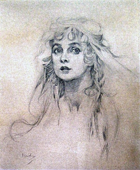 537x650 Artwork By Alphonse Mucha - Alphonse Mucha Sketches