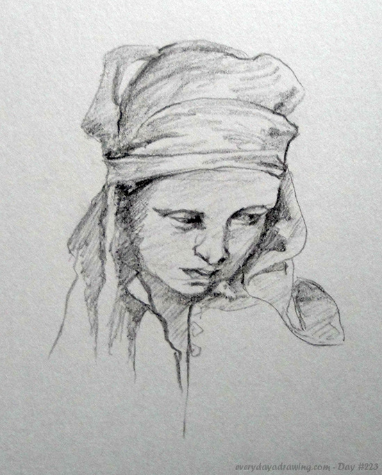 550x684 Day - Alphonse Mucha Sketches