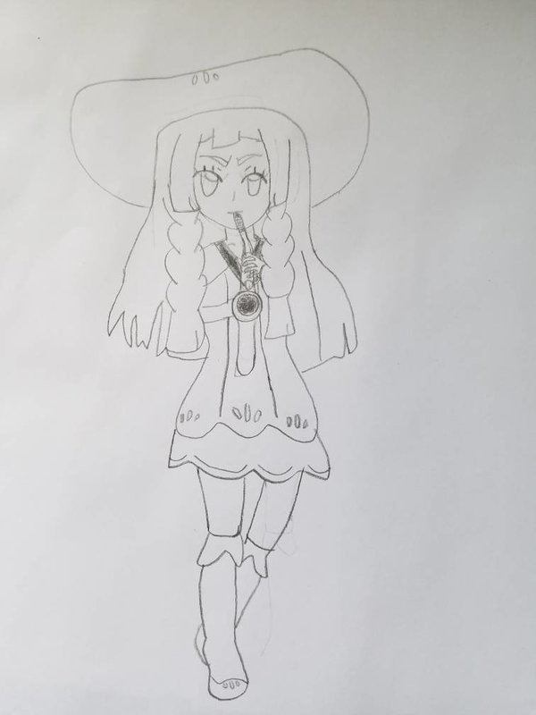 600x800 Lillie Playing The Alto Saxophone By Zeldaguy12 - Alto Saxophone Sketch