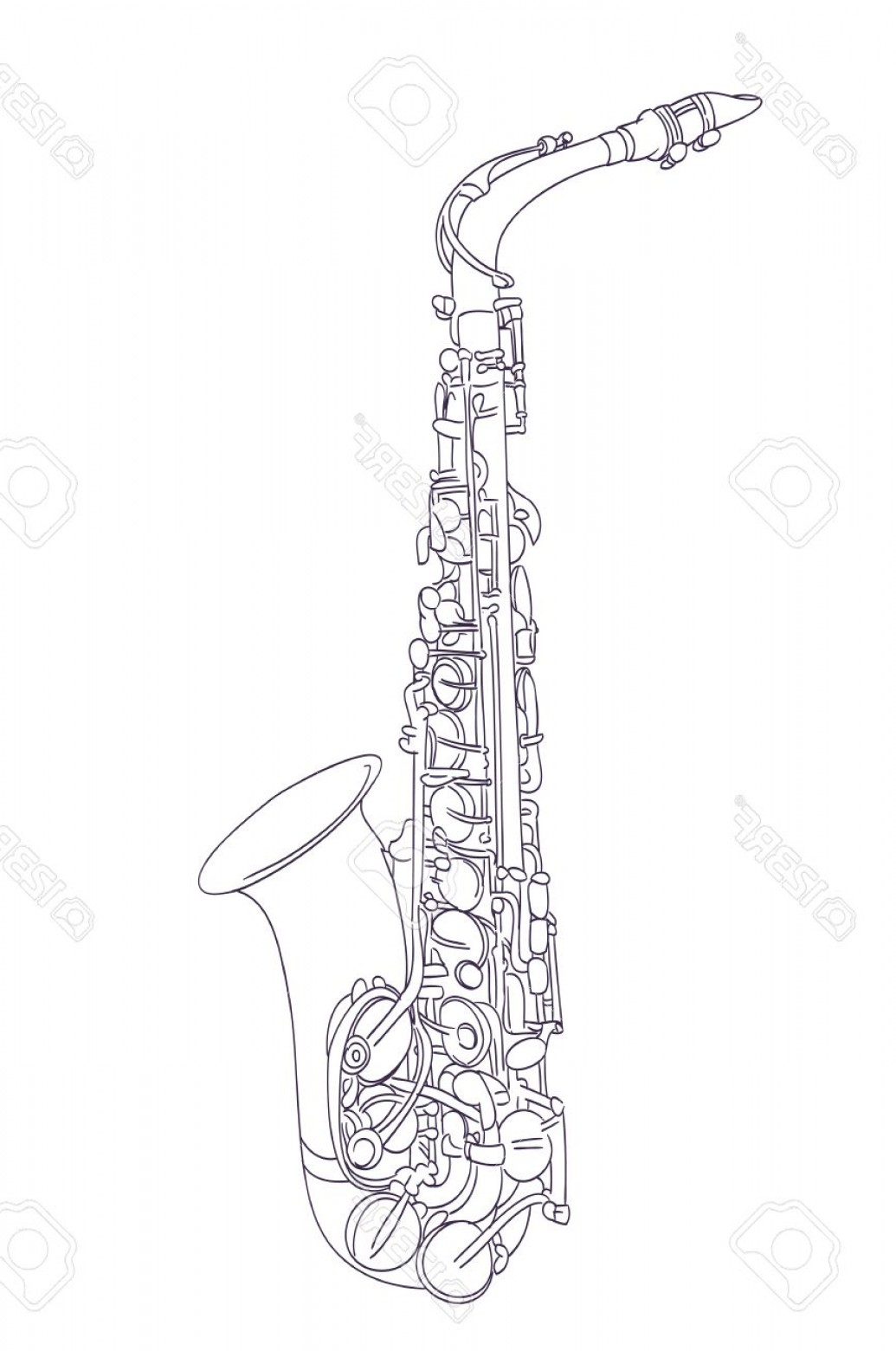Alto Saxophone Sketch at Explore collection of