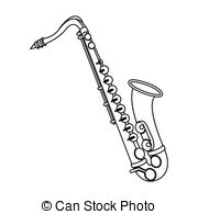 180x195 A Sketch Brass Alto Saxophone Musical Instrument Royalty Free - Alto Saxophone Sketch