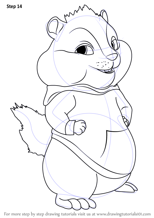 598x844 Learn How To Draw Theodore From Alvin And The Chipmunks (Alvin And - Alvin And The Chipmunks Sketch
