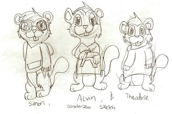 600x400 Alvin And The Chipmunks Sketch By Thebestbadnewz - Alvin And The Chipmunks Sketch