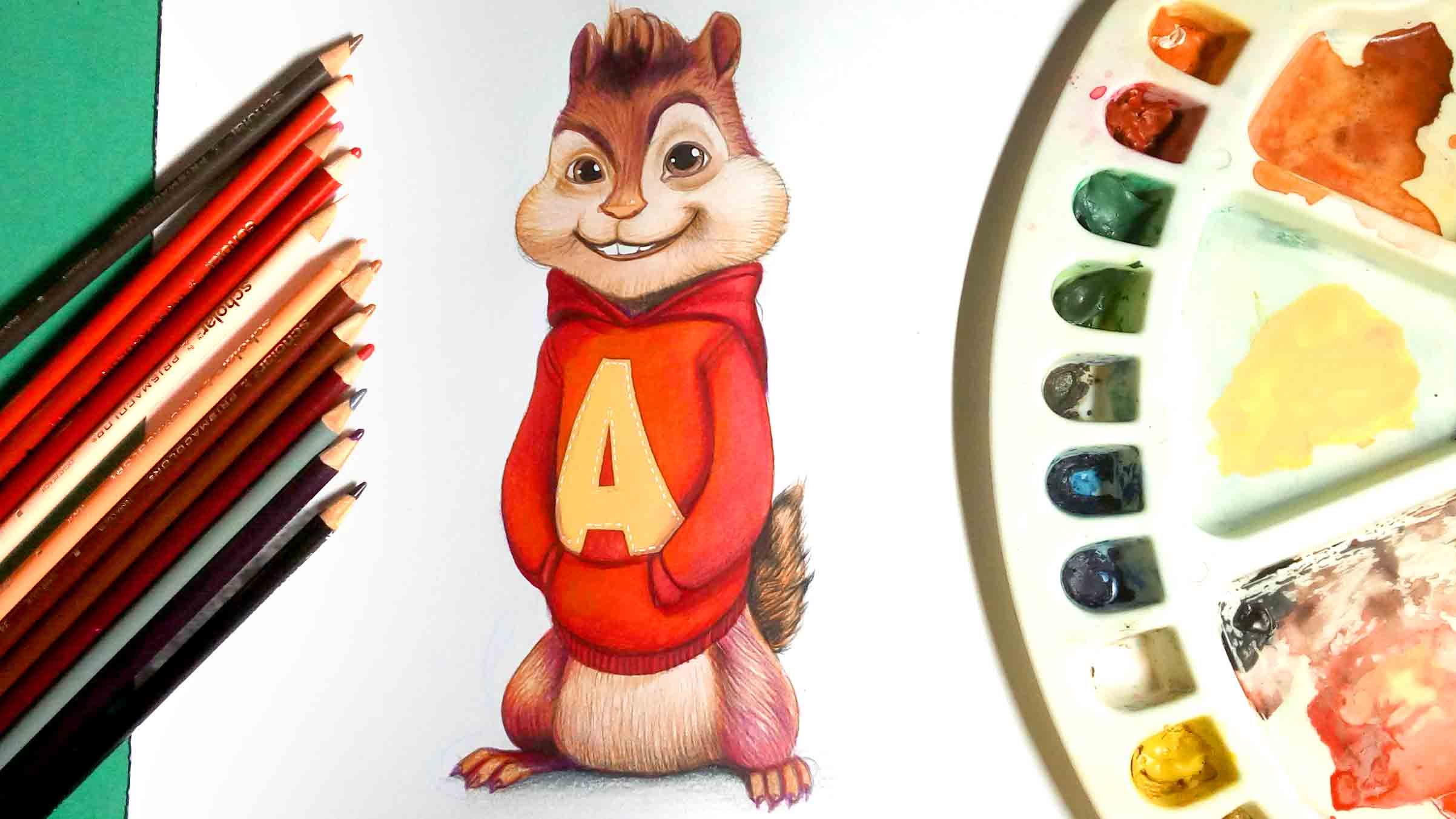 2404x1353 How To Draw Alvin From Alvin And The Chipmunks - Alvin And The Chipmunks Sketch