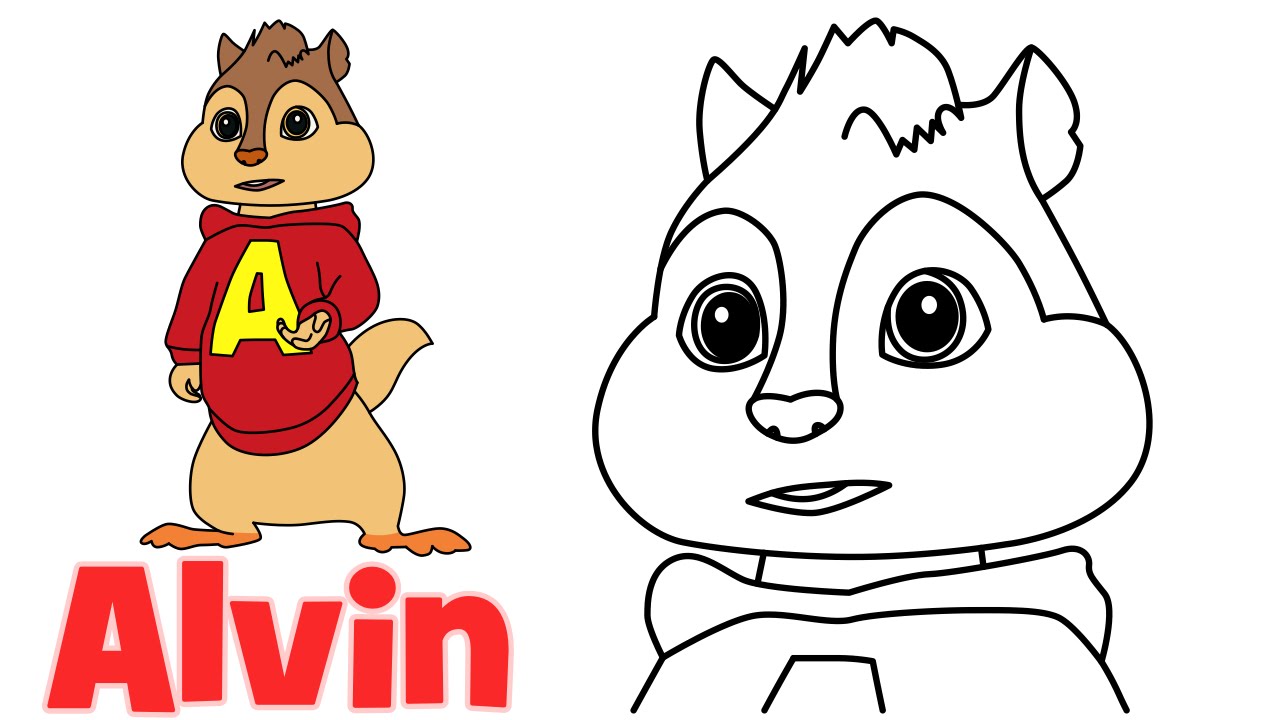 1280x720 How To Draw Alvin From Alvin And The Chipmunks Step By Step Easy - Alvin Sketch