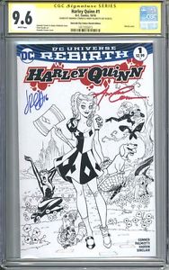 188x300 Harley Quinn 1 Cgc Ss 9.6 Emerald City Sketch Amanda Conner Jimmy - Amanda Conner Sketch