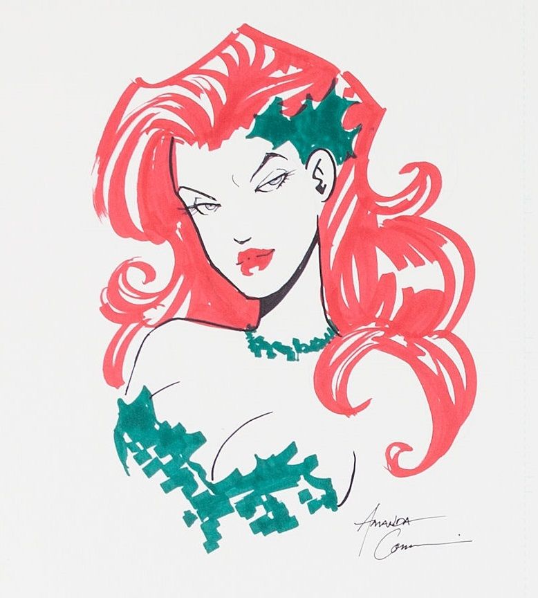 778x864 Poison Ivy Sketch By Amanda Conner Poison Ivy - Amanda Conner Sketch