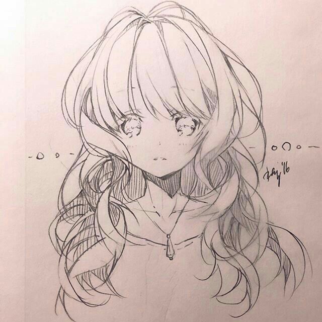 640x640 Anime Girl Drawing, Pencil, Sketch, Colorful, Realistic Art Images - Amazing Sketches To Draw