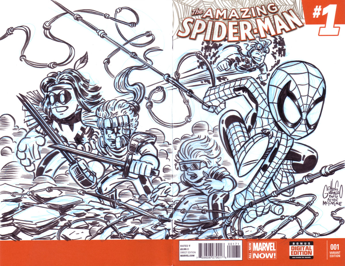 1200x926 Amazing Spider Man Sketch Cover By Chris Giarrusso Chris Giarrusso - Amazing Spider Man Sketch