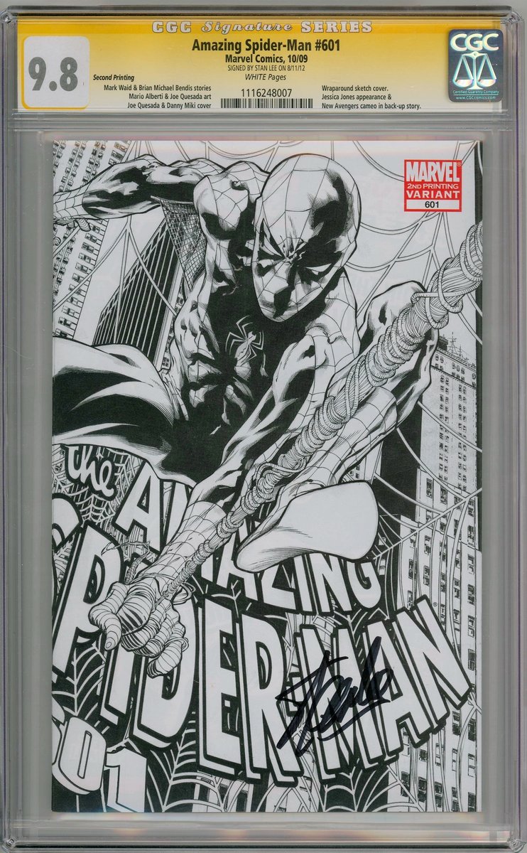 742x1200 Amazing Spider Man 601 Second Print Sketch Variant Cgc 9.8 - Amazing Spider Man Sketch