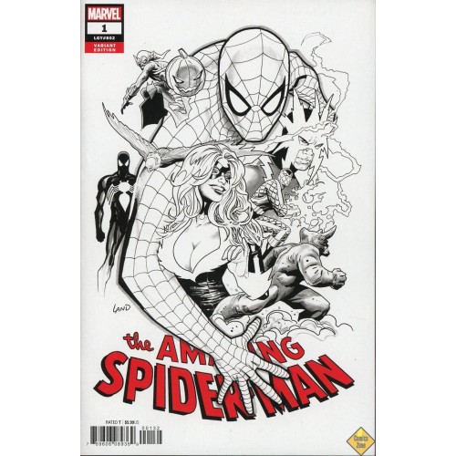 500x500 Amazing Spider Man 1 Party Sketch Var - Amazing Spider Man Sketch