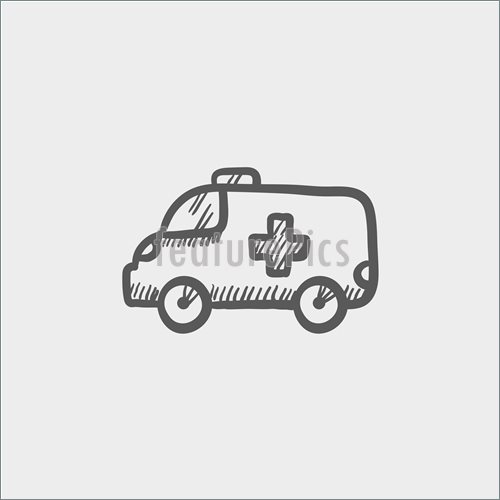 500x500 Ambulance Car Sketch Icon Stock Illustration I4684010 - Ambulance Sketch