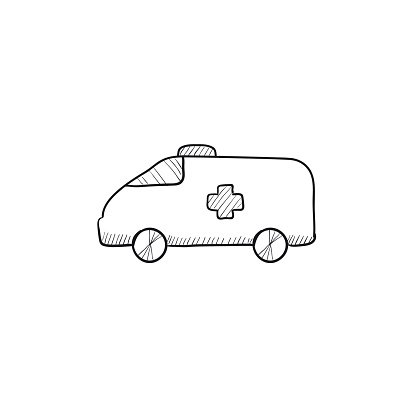 416x416 Ambulance Car Sketch Stock Vectors - Ambulance Sketch